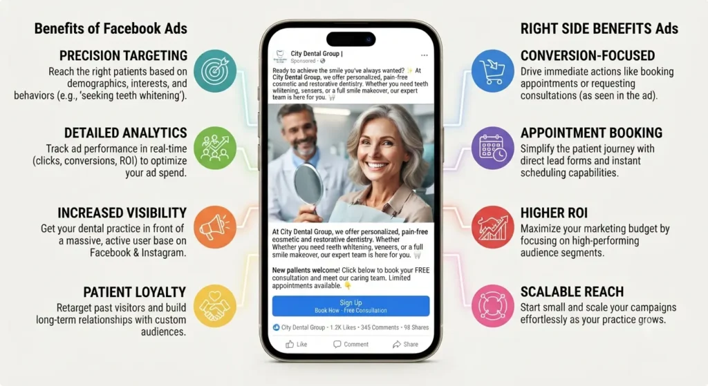 Google Ads Facebook Ads Local SEO for dental clinic