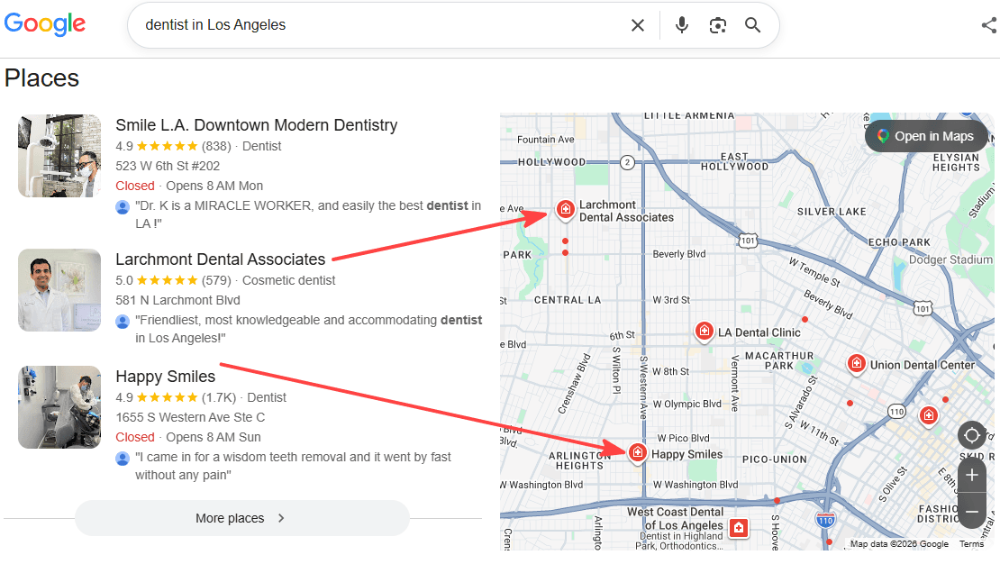Dentist & doctor in Los Angeles by Google Ads