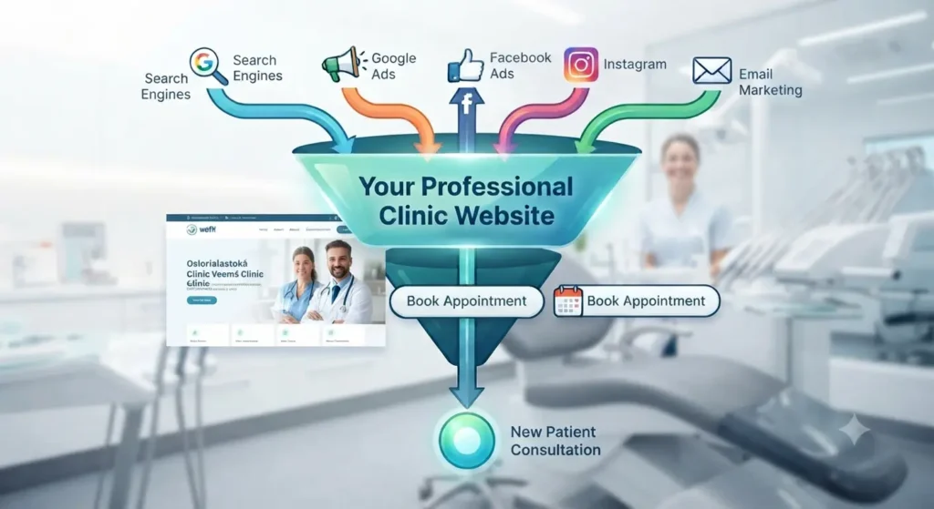Google Ads Facebook Ads Local SEO for dental clinic