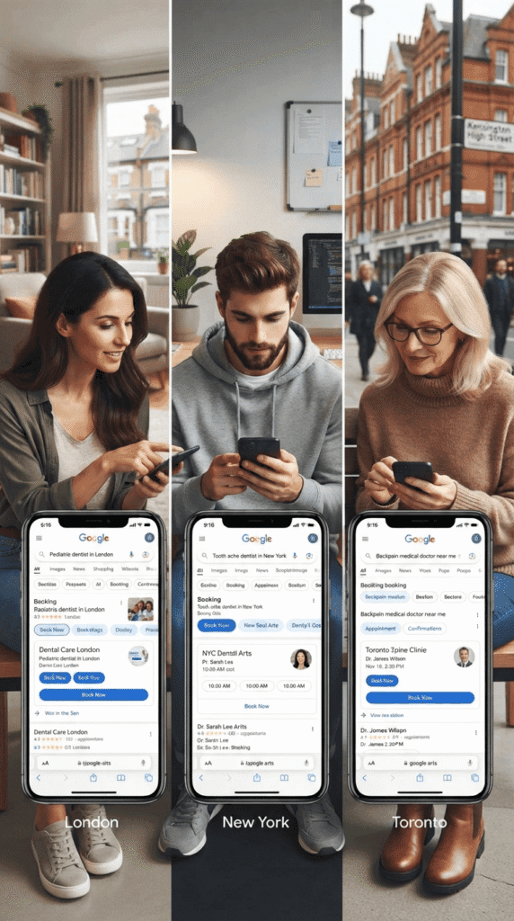 patients are booking appointment for doctors dentists in Google Ads
